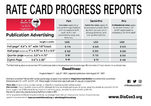 Advertising Rate Card PRs